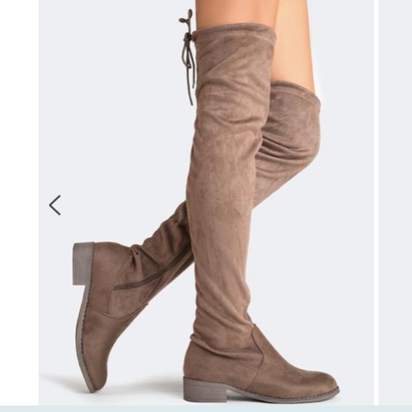 light brown over the knee boots